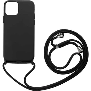 Apple iPhone 12 Mini Kılıf Lansaman Ipli Kılıf Siyah