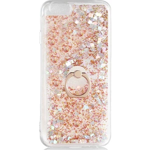 Apple iPhone 6 6s Kılıf Içi Sıvılı Yüzüklü Kapak Gold