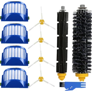 I-Robot Roomba 605 606 Uyumlu 10 Parça Yedek Filtre Fırça Seti
