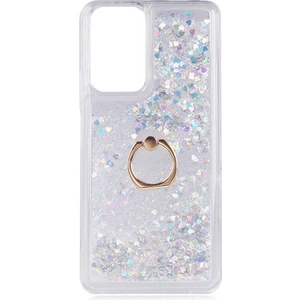 Xiaomi Mi 10T 5g Kılıf Içi Sıvılı Yüzüklü Kapak Gümüş