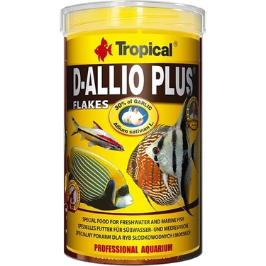 Tropical D-Allio Plus Flake Discus Balıklar Için Sarımsaklı Pul Balık Yemi 100 ml 20