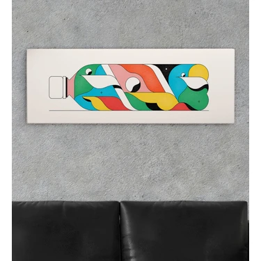 BBK Bk Gift Modern Soyut Tasarımlı Panorama Kanvas Tablo