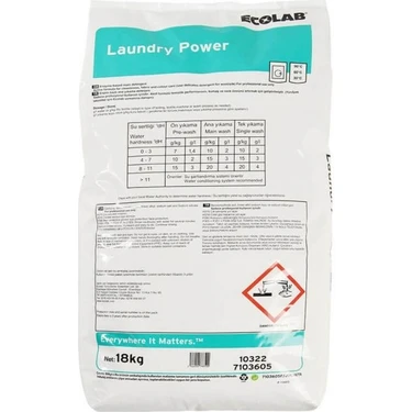 Ecolab Laundry Power - Enzi mli Ana Yıkama Toz