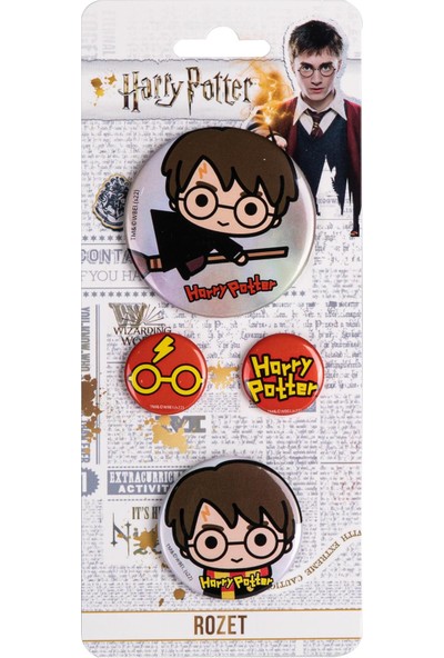 Gifi Rozet & Broş Harry Potter 4 Adet Warner Bros. Lisanslı