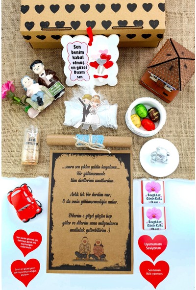 hediyekombini Kraft Kutuda Romantik Sevgililer Günü Hediyesi Sevgiliye Hediye