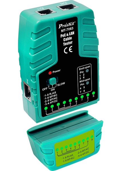 MT-7063 Proskit Poe & Lan Kablo Tester - RJ11/RJ12/RJ45