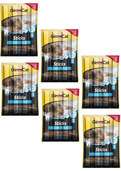 Sticks Tahılsız Morina Alabalık Somom Kedi Ödül Çubukları 4'lü 20 gr (6 Adet)