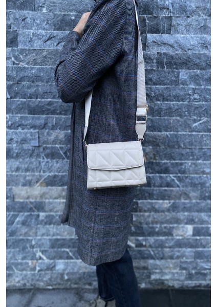 Kadın Vizon Çapraz Kapitone Çanta Capitone