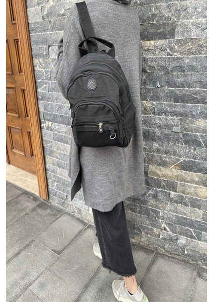 Kadın Kırinkıl Kumaş Çok Bölmeli Günlük Sırt Çantası Krinkıl Çanta fiyatları