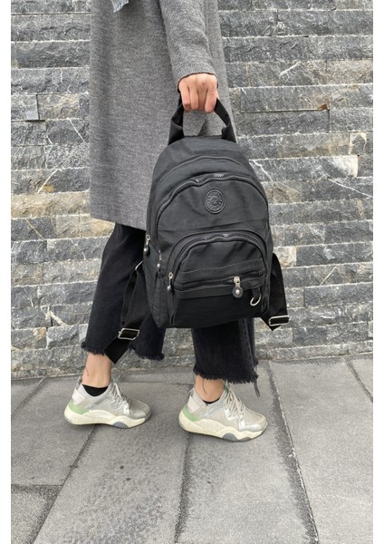 Kadın Kırinkıl Kumaş Çok Bölmeli Günlük Sırt Çantası Krinkıl Çanta fırsatları