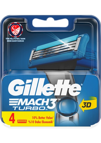 Mach3 Turbo Yedek Tıraş Bıçağı 4'lü fiyatları