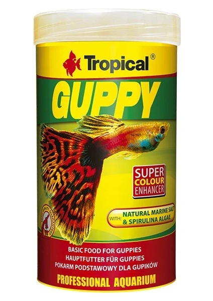 Guppy Lepistes Balıkları Için Pul Balık Yemi 250 ml 50 gr