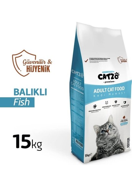Premium Somon Balıklı Yetişkin Kedi Maması 15 kg