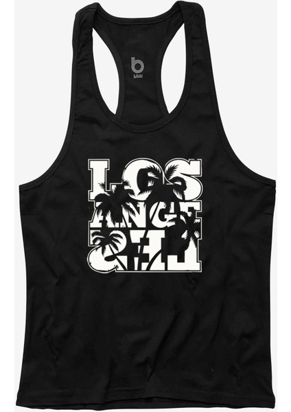 Fitness Gym Tank Top Siyah Sporcu Atleti Yüksek Pamuklu Nefes Alabilir Kumaş