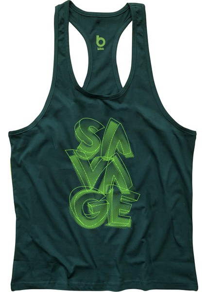 Savage Fitness Gym Tank Top Sporcu Atleti