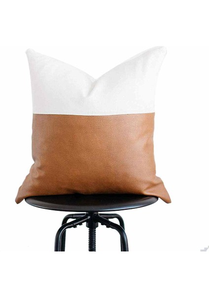 Dekoratif Yastık Kılıfları Sadece Kanepe, Kanepe Veya 4'lü Yatak Takımı 18X18 Inç Modern Tasarım Kısa Peluş Siyah Beyaz Geometrik Suni Deri Set (18 Inç x 18 Inç) (Yurt Dışından)