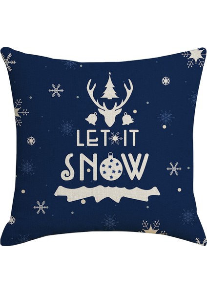 45X45CM Elk Noel Yastık Kılıfı Dekorasyon Kapak Yastık Kılıfı Kanepe Yastıkları Ev Dekorasyonu Navidad Hediyeler Yeni Yıl (Yurt Dışından)