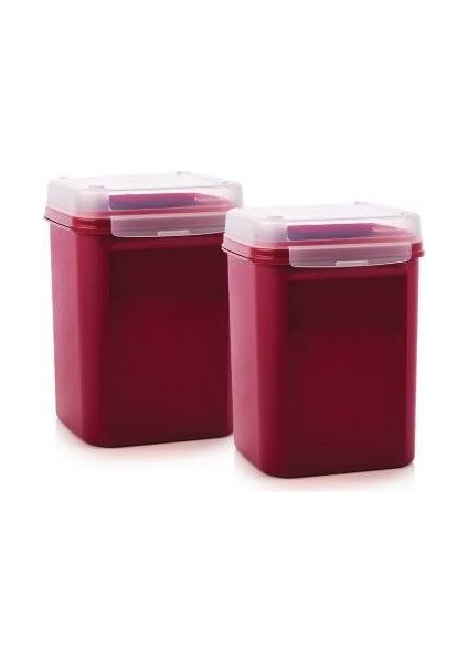 5.5 Litre Özel Kare Saklama Kabı x 2
