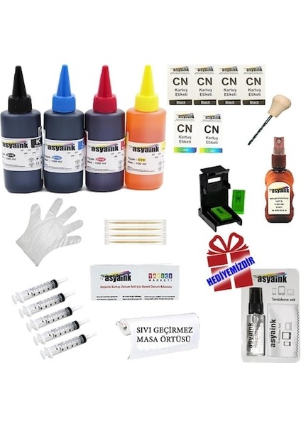 Canon Pixma E3140 Yazıcı Uyumlu Kartuş Dolum Seti PG46/C56