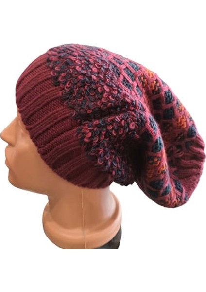 Kadın Desenli Bere -2200 - - 2200 - Bordo - Standart