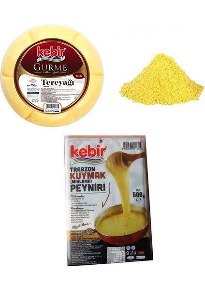 Kuymak Seti Tereyağı 750 gr + Mısır Unu 500 gr + Kuymak Peyniri 500 gr