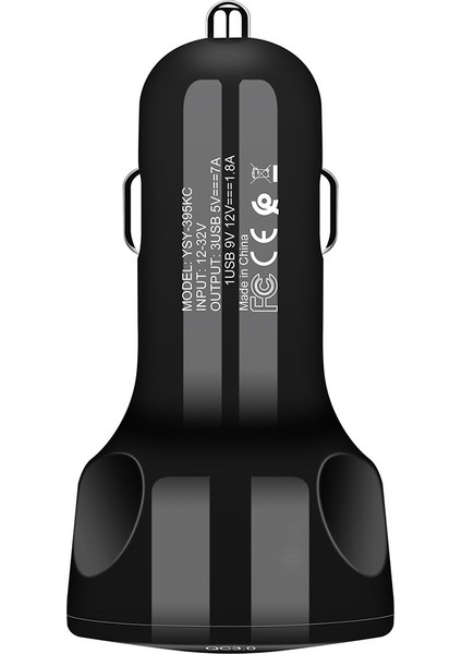 3 USB Portu Qc3.0 Hızlı Şarj Araba Oto Çakmak Araç Şarj Adaptörü (Yurt Dışından)