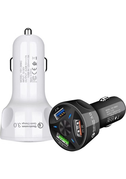 3 USB Portu Qc3.0 Hızlı Şarj Araba Oto Çakmak Araç Şarj Adaptörü (Yurt Dışından) indirimleri