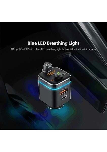 C72 Araç Şarj Adaptörü Dönebilen Çift Hızlı Şarj Qc3.0 Bluetooth Uyumlu 5.0 Fm Verici Cep Telefonları Için (Yurt Dışından) fırsatları
