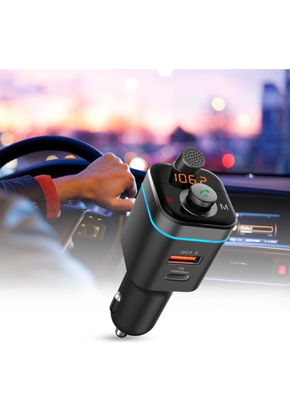 C72 Araç Şarj Adaptörü Dönebilen Çift Hızlı Şarj Qc3.0 Bluetooth Uyumlu 5.0 Fm Verici Cep Telefonları Için (Yurt Dışından) indirimleri