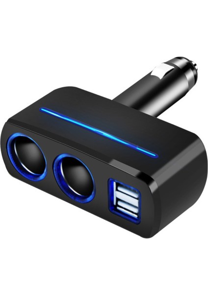 Çift USB Bağlantı Noktası 2 Çakmak Soket Hızlı Şarj Araç Şarj Güç Adaptörü (Yurt Dışından)