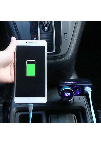 Çift USB Bağlantı Noktası 2 Çakmak Soket Hızlı Şarj Araç Şarj Güç Adaptörü (Yurt Dışından) fiyatları