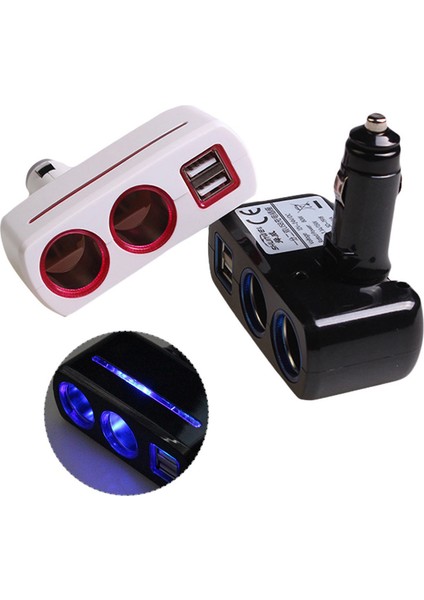 Çift USB Bağlantı Noktası 2 Çakmak Soket Hızlı Şarj Araç Şarj Güç Adaptörü (Yurt Dışından) fırsatları