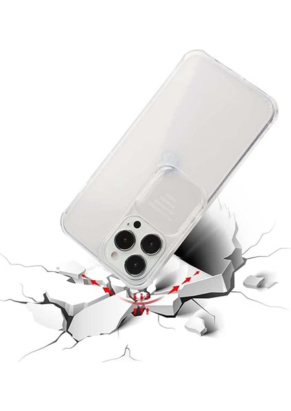 Apple iPhone 13 Pro Max Uyumlu Şeffaf Sürgülü Köşe Korumalı Arka Kapak Telefon Kılıfı fırsatları