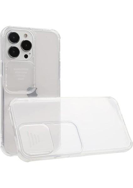 Apple iPhone 13 Pro Max Uyumlu Şeffaf Sürgülü Köşe Korumalı Arka Kapak Telefon Kılıfı modelleri