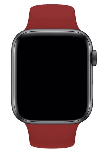 Apple Watch Kordon 1 2 3 4 5 6 7 Se Seri 38MM - 40MM Uyumlu Kayış Bileklik Kordon Bordo