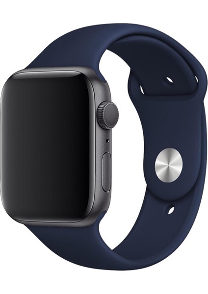 Apple Watch Kordon 1 2 3 4 5 6 7 Se Seri 38MM - 40MM Uyumlu Kayış Bileklik Kordon Lacivert