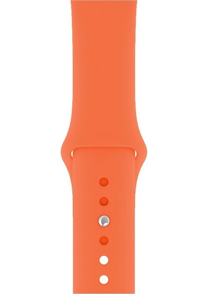Apple Watch Kordon 1 2 3 4 5 6 7 Se Seri 38MM - 40MM Uyumlu Kayış Bileklik Kordon Turuncu