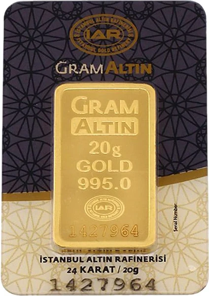 20 Gram Külçe Altın 24 Ayar