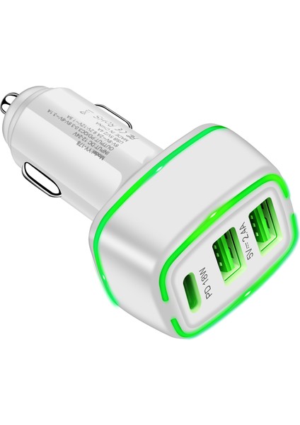 Mini Taşınabilir 3 USB Bağlantı Noktaları Qc3.0 PD18W Hızlı Şarj Araba Telefon Şarj Adaptörü (Yurt Dışından) fiyatları