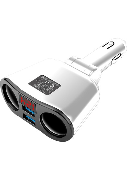 3.1A Dijital Ekran Çakmak Araba Şarj 2 USB Bağlantı Noktası Qc 3.0 Hızlı Şarj (Yurt Dışından)