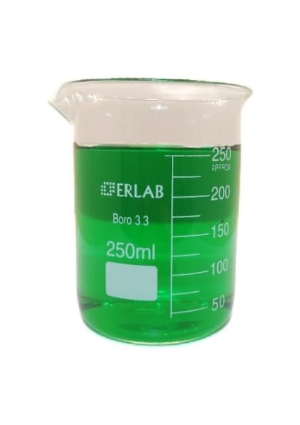 Cam Beher 25 ml - Kısa Form - Yüksek Kalite - Borosilikat 3.3