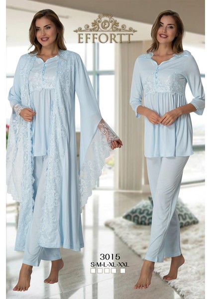 3015 Lohusa Pijama Sabahlık Takım