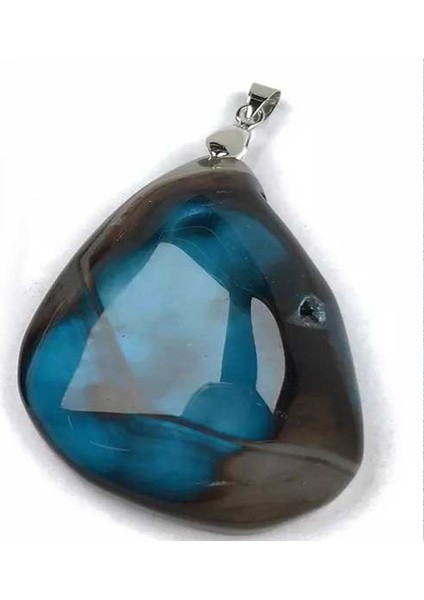 TS001079 - Doğal Akik Taşı D.taş + P.çelik El Işi/tasarım Kadın Kolye 70 cm modelleri