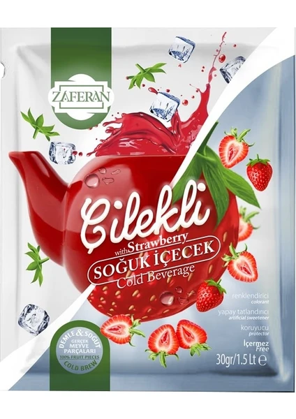 Çilekli Bitkisel Soğuk Içecek 1.5 lt.