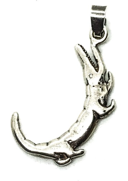 925 Ayar Gümüş Krokodil Kolye Ucu