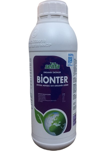 Bionter Bitkisel Menşeli Sıvı Organik Gübre 1 Litre