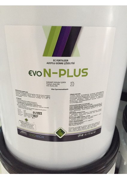 Evo N-Plus Azotlu Gübre Çözeltisi 20 Litre