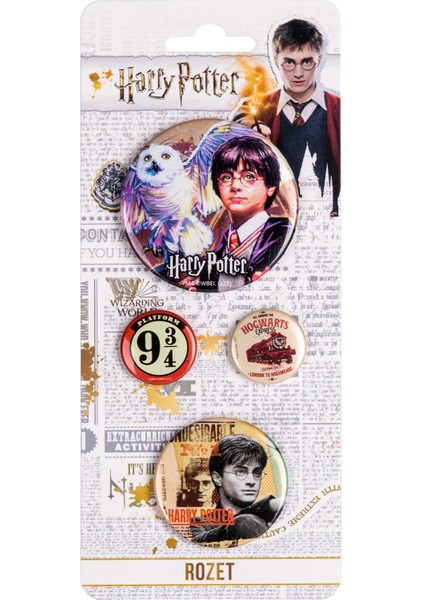 Rozet & Broş Harry Potter Hogwarts Express 4 Adet Lisanslı