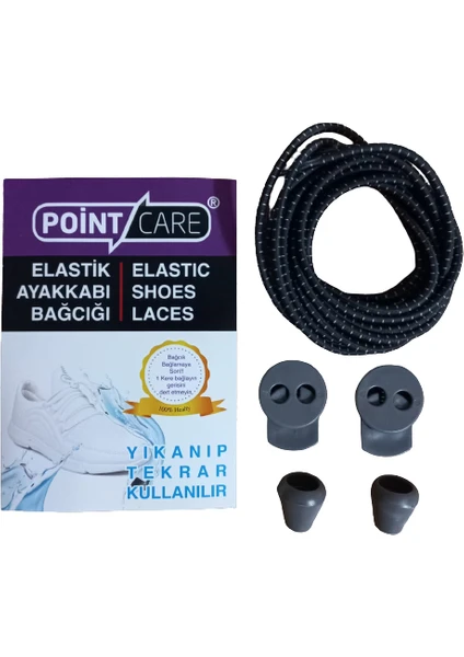 Point Care Akıllı Kilitli Elastik Ayakkabı Bağcık 100 cm