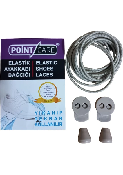 Point Care Akıllı Kilitli Elastik Ayakkabı Bağcık 100 cm